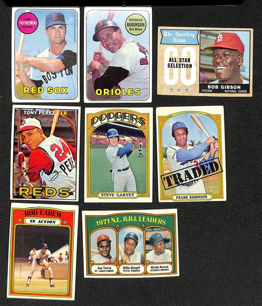 Lot of 250+ Topps Baseball Cards from 1966-1972 w. 1970 Munson Rookie Card BVG 5